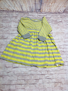 Old Navy Yellow & Gray Stripe Dress