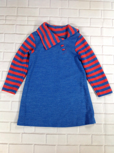 Orange & Blue Stripe Dress