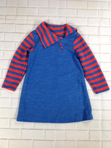 Orange & Blue Stripe Dress