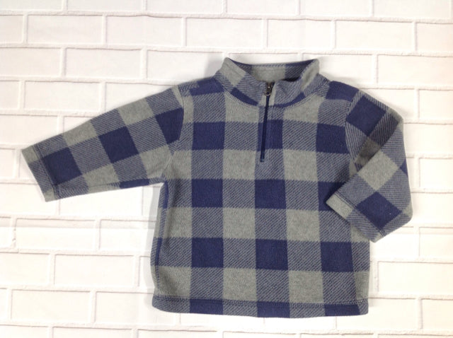 Oshkosh BLUE & GRAY Checkered Top