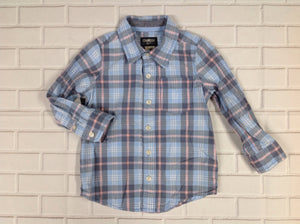 Oshkosh Blue & Pink Plaid Top