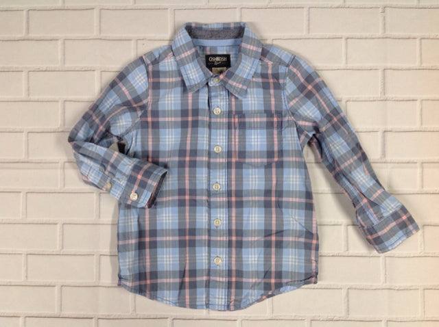 Oshkosh Blue & Pink Plaid Top