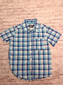Oshkosh Blue & White Checkered Top