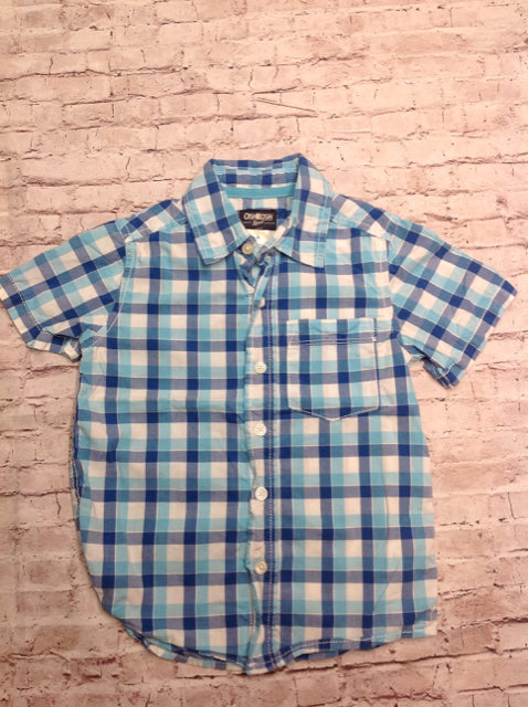 Oshkosh Blue & White Checkered Top