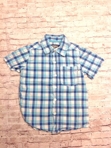 Oshkosh Blue & White Checkered Top