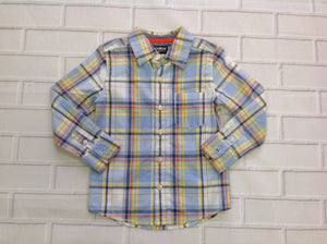 Oshkosh Blue Print Plaid Top