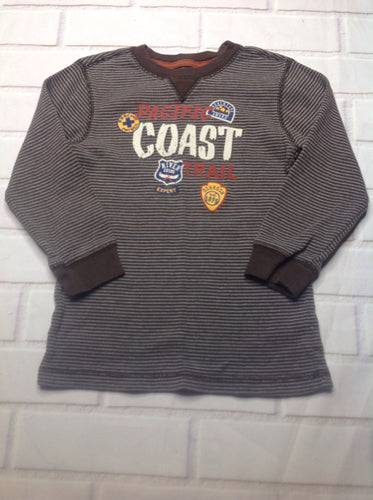 Oshkosh Brown & Gray Checkered Top