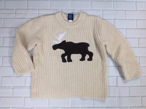 Oshkosh CREAM PRINT Moose Sweater