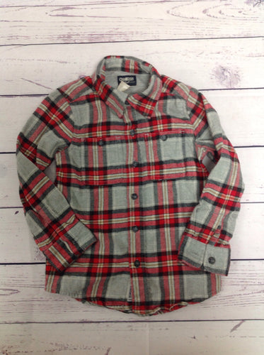 Oshkosh GRAY & RED Plaid Top