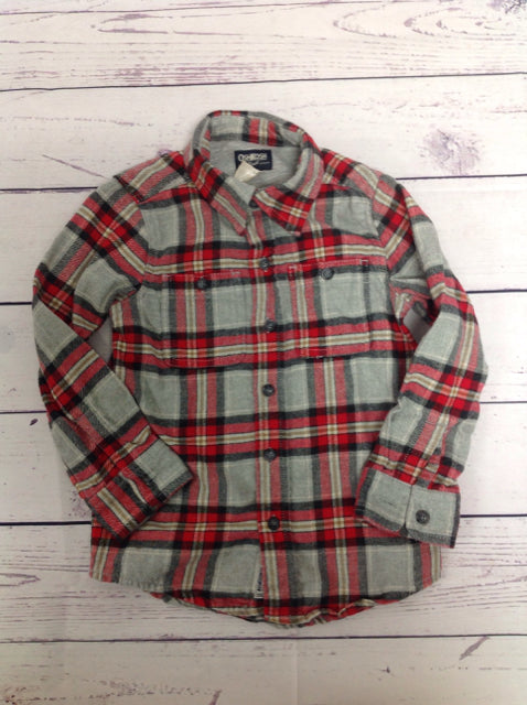 Oshkosh GRAY & RED Plaid Top
