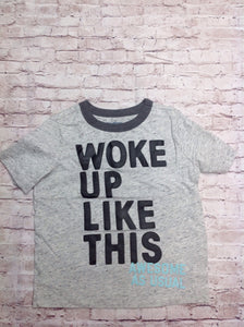 Oshkosh GRAY PRINT Woke Up Top