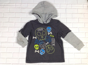 Oshkosh Gray Skulls Top