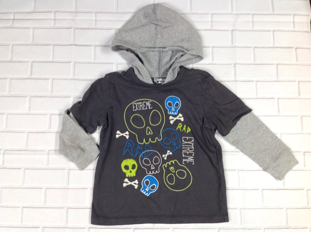 Oshkosh Gray Skulls Top