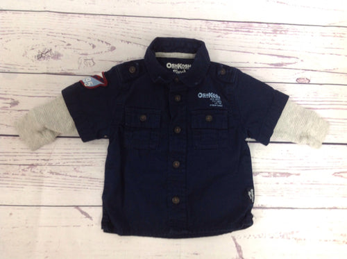 Oshkosh NAVY & GRAY Top