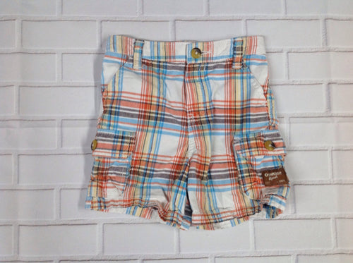 Oshkosh Orange & Blue Plaid Shorts
