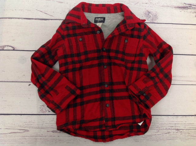 Oshkosh RED & GRAY Plaid Top