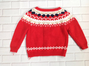 Oshkosh Red & White Sweater Top