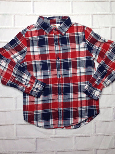 Outdoor Kids Red & Blue Plaid Top