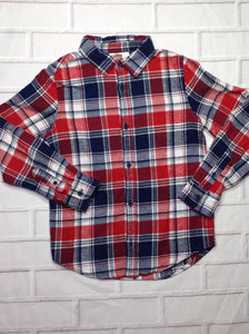 Outdoor Kids Red & Blue Plaid Top