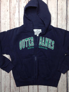 Outer Banks Blue & Green ZIP-UP WITH HOOD Sweatshirt