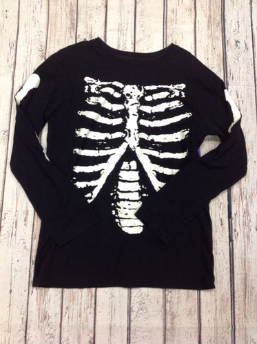 PLACE Black & White Skeleton Top