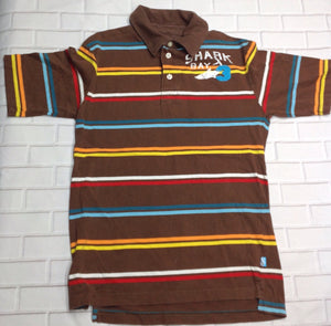 PLACE Brown Print Stripes Top