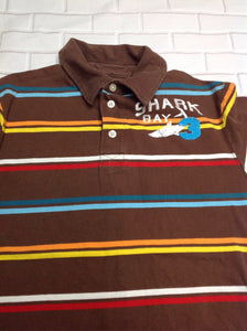 PLACE Brown Print Stripes Top