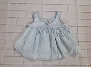 PLACE LIGHT BLUE & WHITE Top