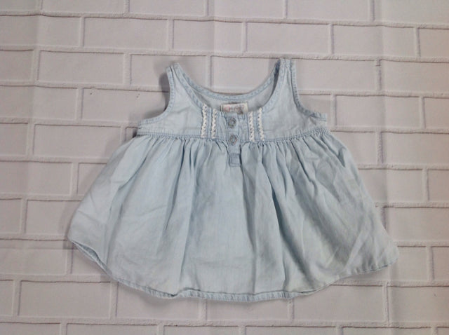 PLACE LIGHT BLUE & WHITE Top
