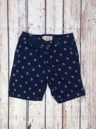 Penguin Navy Print Shorts