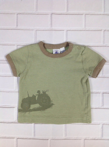Petit Bateau Green Tractors Top