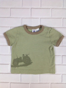 Petit Bateau Green Tractors Top