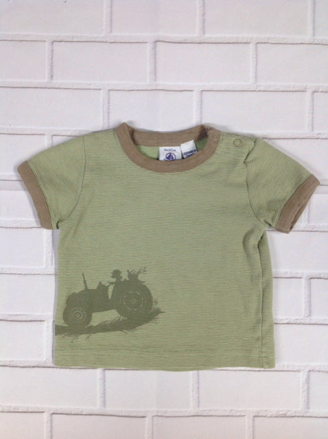 Petit Bateau Green Tractors Top