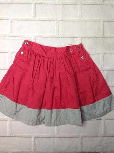 Petit Bateau Pink & Gray Skirt