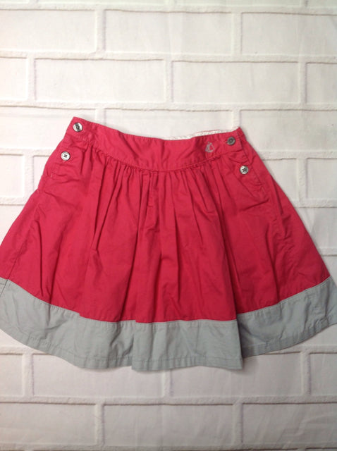 Petit Bateau Pink & Gray Skirt