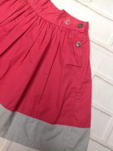 Petit Bateau Pink & Gray Skirt
