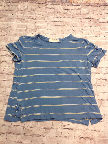 Pink Republic Blue & White Top