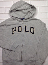 Polo Ralph Lauren Gray & Blue ZIP-UP WITH HOOD Top