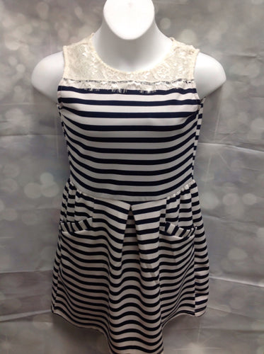 Poof Girl Navy Print Dress