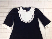 Posh Pickle Navy & White Solid Dress