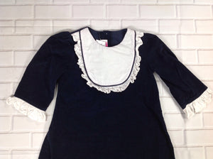 Posh Pickle Navy & White Solid Dress