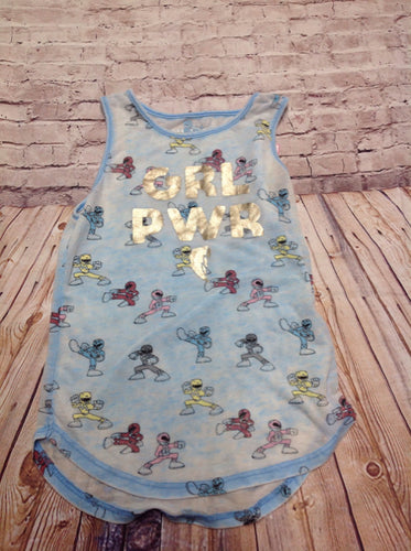 Power Rangers LIGHT BLUE PRINT Top