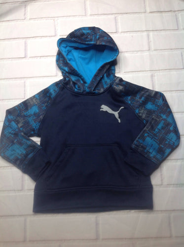 Puma BLUE & GRAY PULLOVER HOODIE Top