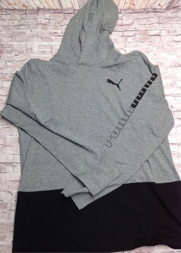 Puma Gray & Black Logo Top