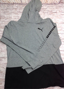 Puma Gray & Black Logo Top