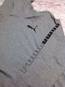 Puma Gray & Black Logo Top