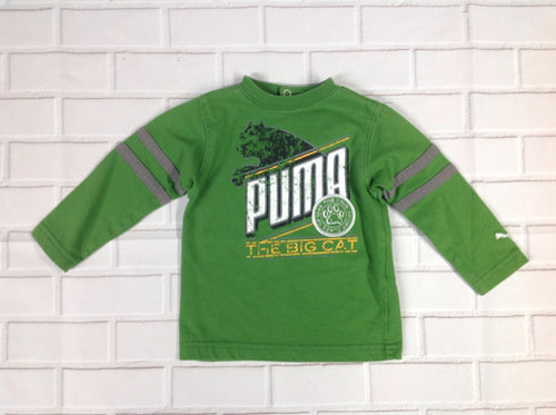 Puma Green & Gray Top