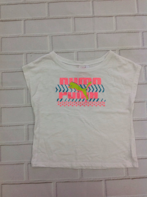 Puma White & Pink Top