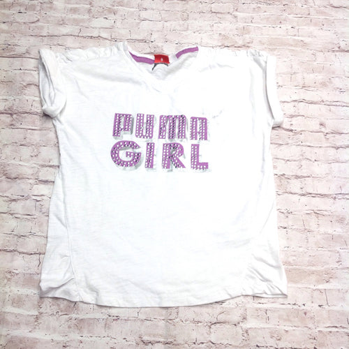 Puma White & Silver Top