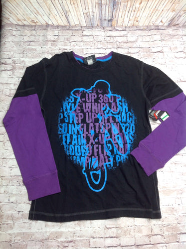 RAMPED UP Black & Purple BIKE Top
